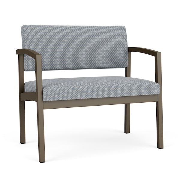 Lesro Lenox Steel Bariatric Chair Metal Frame, Bronze, RS Fog Upholstery LS1401 - main